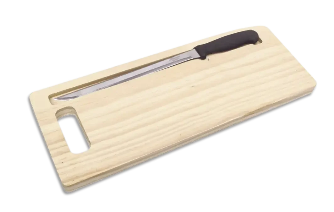 Tabla fiambre con cuchillo